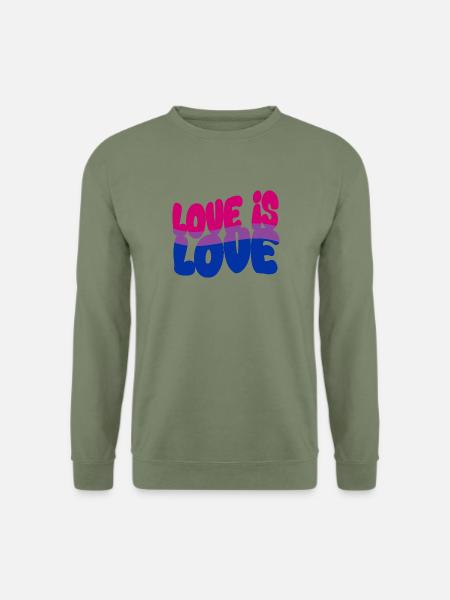 Love is Love – Bi Visibility in Style - Unisex Pullover - Armeegrün