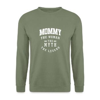 Mommy - Unisex Sweatshirt - army green - Front - Alina (178cm) & Michal (187cm)