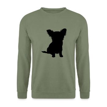 loulou - Sweat-shirt Unisexe - vert militaire - Devant - Alina (178cm) & Michal (187cm)