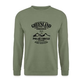 Greenland - Grönland - Unisex Pullover - Armeegrün - Vorne - Alina (178cm) & Michal (187cm)