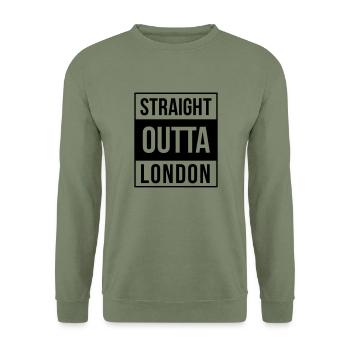london - Unisex Pullover - Armeegrün - Vorne - Alina (178cm) & Michal (187cm)