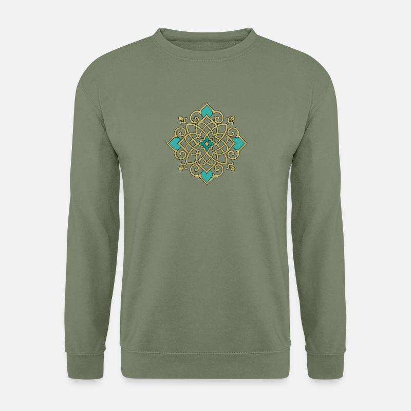 Orientalisches Muster - Unisex Pullover - Armeegrün