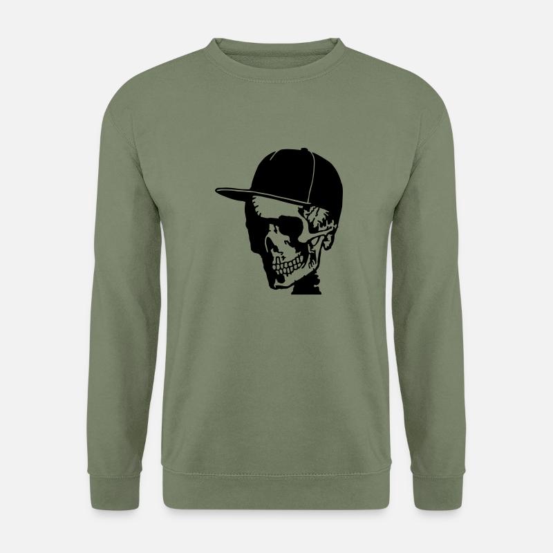 skull with cappy - Unisex Pullover - Armeegrün
