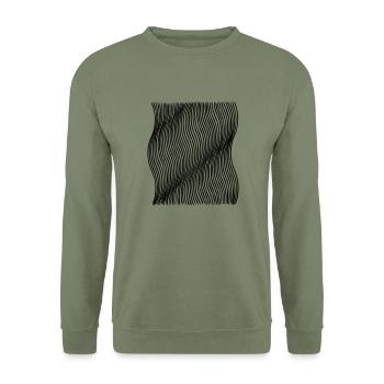 Optische Illusion - Unisex Pullover - Armeegrün - Vorne - Alina (178cm) & Michal (187cm)