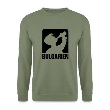 bulgarien urlaub party - Unisex Pullover - Armeegrün - Vorne - Alina (178cm) & Michal (187cm)