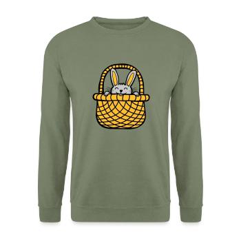 Easter hides - Unisex Sweatshirt - army green - Front - Alina (178cm) & Michal (187cm)