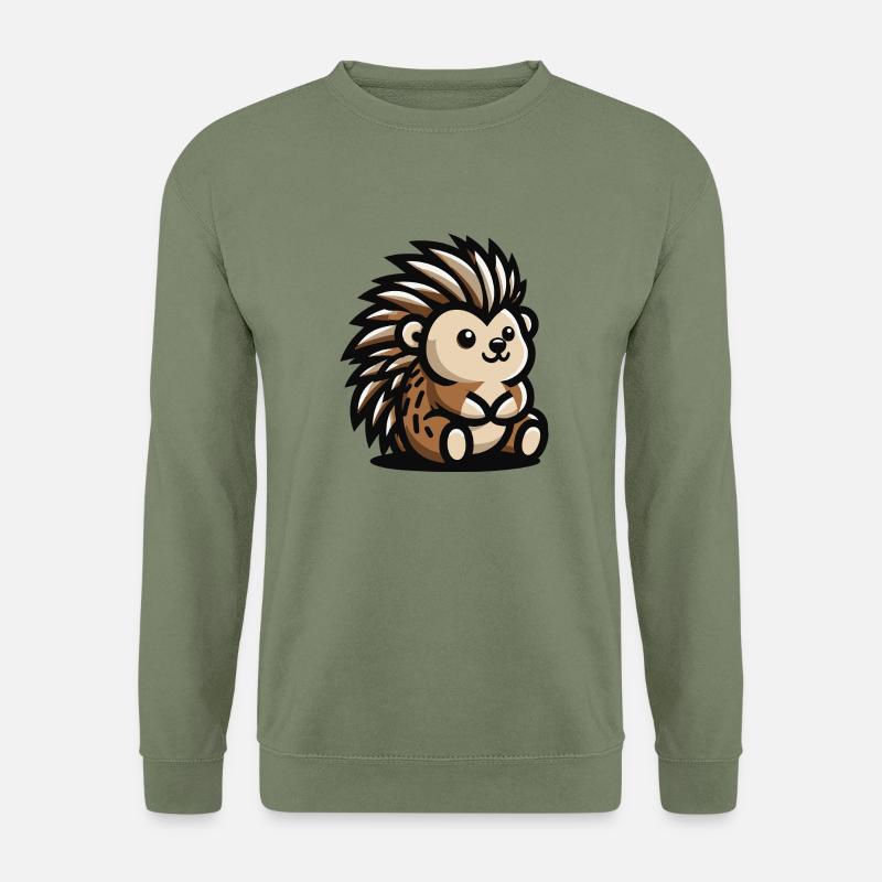 Igel stachelige Flauschigkeit - Unisex Pullover - Armeegrün