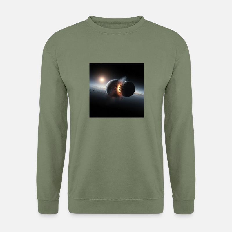 Kosmisches Eclipse Design - Unisex Pullover - Armeegrün