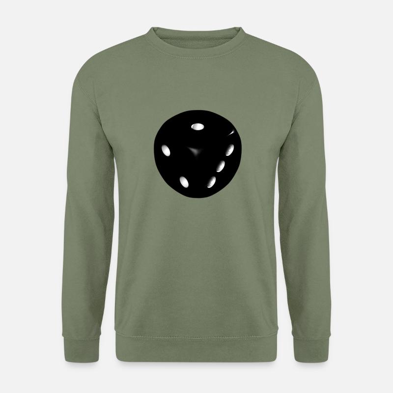 Schwarzer Würfel 1 2 3 - Unisex Pullover - Armeegrün