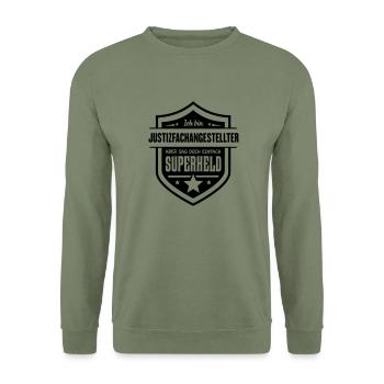 Justizfachangestellter - Unisex Pullover - Armeegrün - Vorne - Alina (178cm) & Michal (187cm)