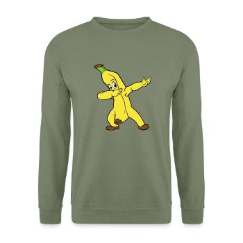 Dabbing Dab Banane - Sweat-shirt Unisexe - vert militaire - Devant - Alina (178cm) & Michal (187cm)