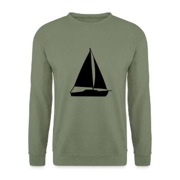 sailing boat - Unisex Sweatshirt - army green - Front - Alina (178cm) & Michal (187cm)