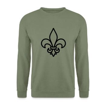Lis - Sweat-shirt Unisexe - vert militaire - Devant - Alina (178cm) & Michal (187cm)