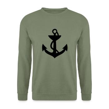 anker - Sweat-shirt Unisexe - vert militaire - Devant - Alina (178cm) & Michal (187cm)