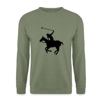 polo - Unisex Sweatshirt - army green - Front - Alina (178cm) & Michal (187cm)