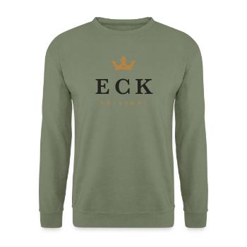 Eck Original Familienlogo - Unisex Pullover - Armeegrün - Vorne - Alina (178cm) & Michal (187cm)
