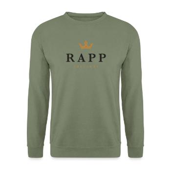 Logo original de la famille Rapp - Sweat-shirt Unisexe - vert militaire - Devant - Alina (178cm) & Michal (187cm)