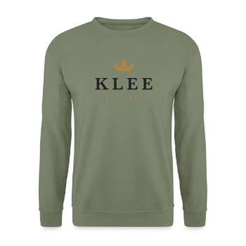 Logo original de la famille Klee - Sweat-shirt Unisexe - vert militaire - Devant - Alina (178cm) & Michal (187cm)