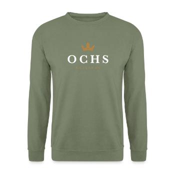 Ochs Original Family Logo - Unisex Sweatshirt - army green - Front - Alina (178cm) & Michal (187cm)