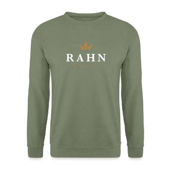 Rahn Original Family Logo - Unisex Sweatshirt - army green - Front - Alina (178cm) & Michal (187cm)