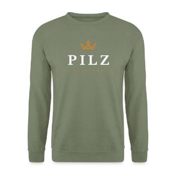 Mushroom Original Family Logo - Unisex Sweatshirt - army green - Front - Alina (178cm) & Michal (187cm)