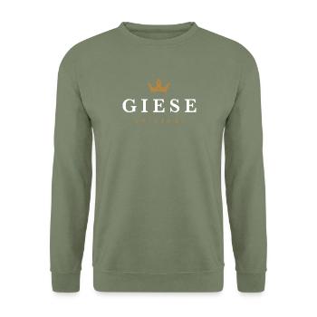 Giese Original Family Logo - Unisex Sweatshirt - army green - Front - Alina (178cm) & Michal (187cm)