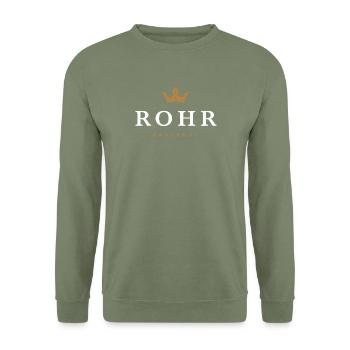 Rohr Original Familienlogo - Unisex Pullover - Armeegrün - Vorne - Alina (178cm) & Michal (187cm)