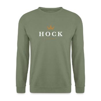 Hock Original Familienlogo - Unisex Pullover - Armeegrün - Vorne - Alina (178cm) & Michal (187cm)