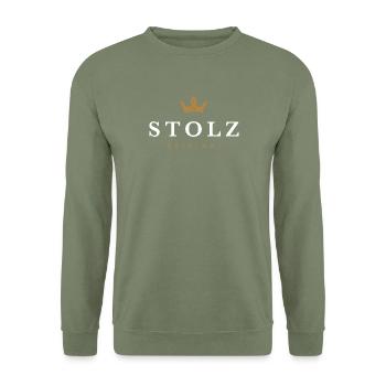 Pride Original Family Logo - Unisex Sweatshirt - army green - Front - Alina (178cm) & Michal (187cm)