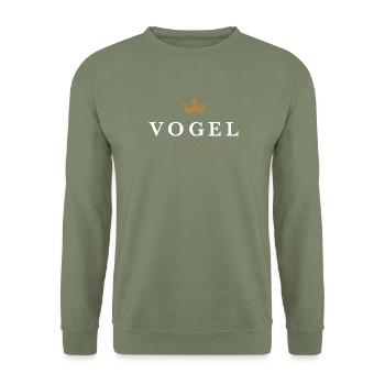 Logo original de la famille Bird - Sweat-shirt Unisexe - vert militaire - Devant - Alina (178cm) & Michal (187cm)