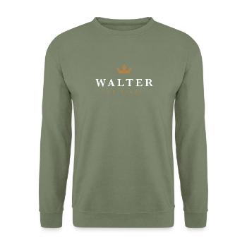 Walter Original Familienlogo - Unisex Pullover - Armeegrün - Vorne - Alina (178cm) & Michal (187cm)