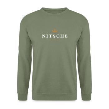 Nitsche Original Family Logo - Unisex Sweatshirt - army green - Front - Alina (178cm) & Michal (187cm)