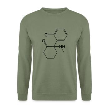 Ketamin - Unisex Pullover - Armeegrün - Vorne - Alina (178cm) & Michal (187cm)