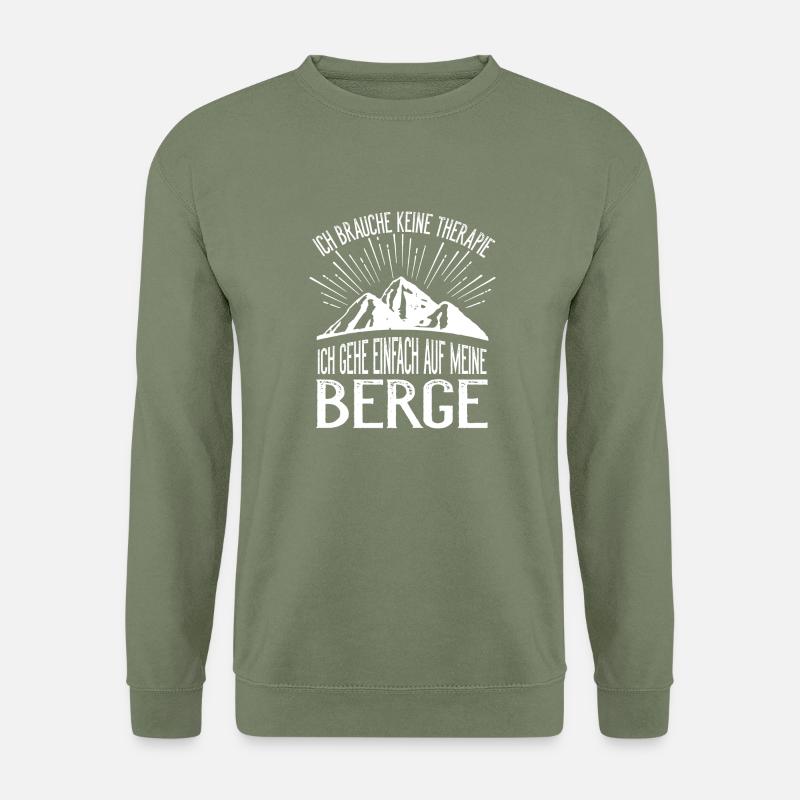 Berge Therapie - Unisex Pullover - Armeegrün