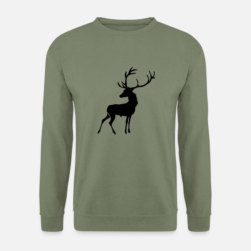 Hirsch - Unisex Pullover - Armeegrün