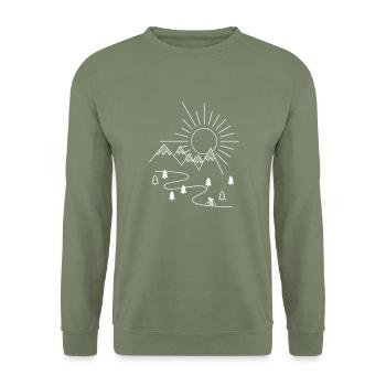Radsport - Unisex Pullover - Armeegrün - Vorne - Alina (178cm) & Michal (187cm)