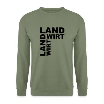 Landwirt - Unisex Pullover - Armeegrün - Vorne - Alina (178cm) & Michal (187cm)