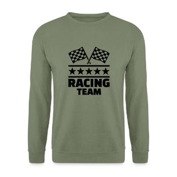 Racing team - Unisex Sweatshirt - army green - Front - Alina (178cm) & Michal (187cm)