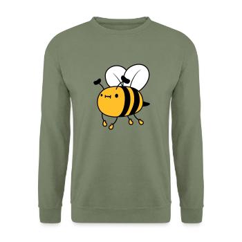 Abeille mignonne volante - Sweat-shirt Unisexe - vert militaire - Devant - Alina (178cm) & Michal (187cm)