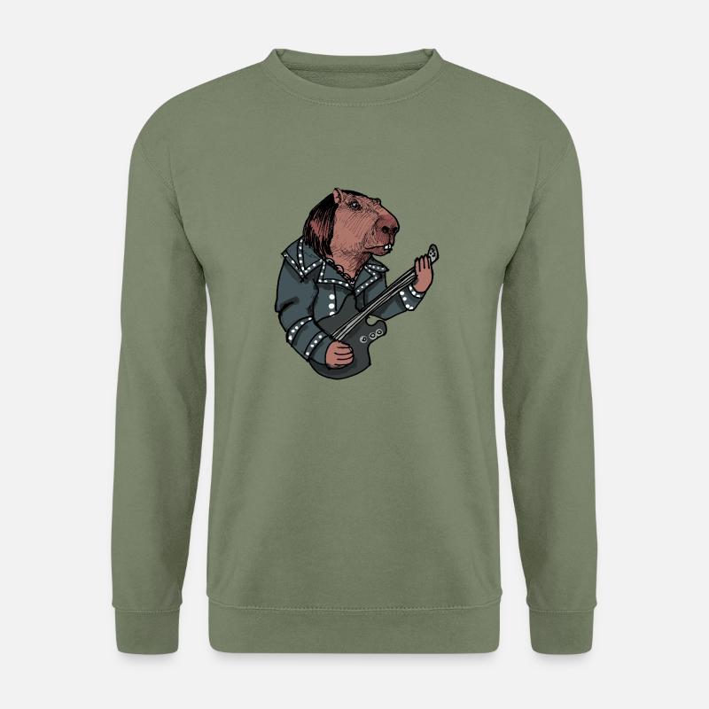 Capybara Metalhead - Unisex Pullover - Armeegrün