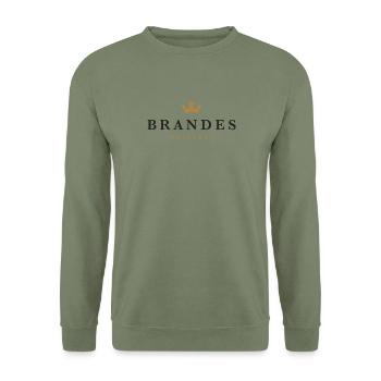 Brandes Original Familienlogo - Unisex Pullover - Armeegrün - Vorne - Alina (178cm) & Michal (187cm)