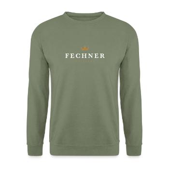 Logo original de la famille Fechner - Sweat-shirt Unisexe - vert militaire - Devant - Alina (178cm) & Michal (187cm)