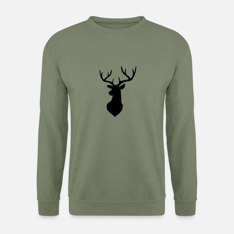 Hirsch - Unisex Pullover - Armeegrün