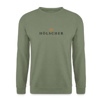 Logo original de la famille Hölscher - Sweat-shirt Unisexe - vert militaire - Devant - Alina (178cm) & Michal (187cm)