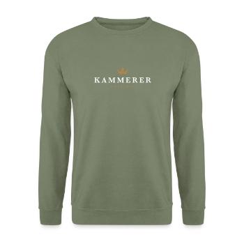 Kammerer Original Familienlogo - Unisex Pullover - Armeegrün - Vorne - Alina (178cm) & Michal (187cm)