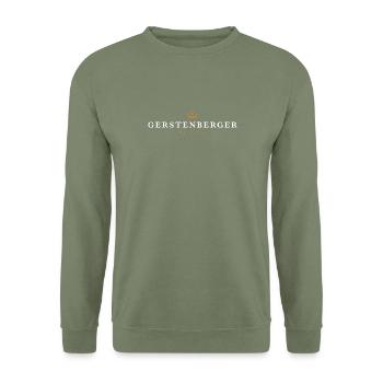 Gerstenberger Original Family Logo - Unisex Sweatshirt - army green - Front - Alina (178cm) & Michal (187cm)