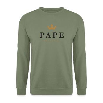 Pape Original Logo de la famille - Sweat-shirt Unisexe - vert militaire - Devant - Alina (178cm) & Michal (187cm)