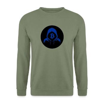 Bitcon BTC Sign Crypto - Unisex Sweatshirt - army green - Front - Alina (178cm) & Michal (187cm)