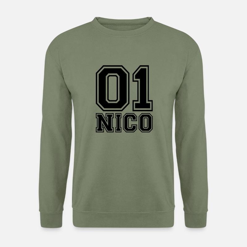 Nico - Name - Unisex Pullover - Armeegrün