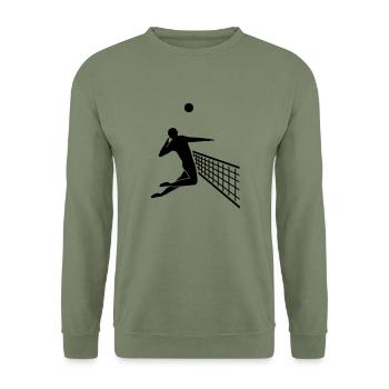 Volleyball - Unisex Sweatshirt - army green - Front - Alina (178cm) & Michal (187cm)
